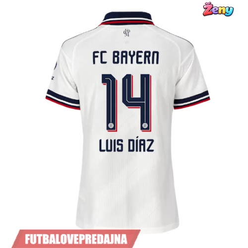 Lacne Ženy Futbalové dres Bayern Munich Luis Diaz #14 2026-27 Krátky Rukáv - Preč